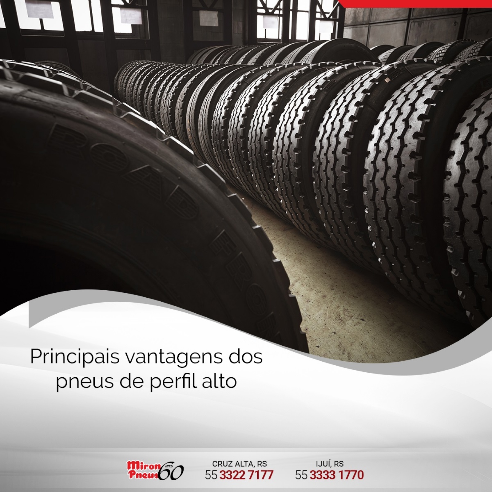 Principais vantagens dos pneus de perfil alto