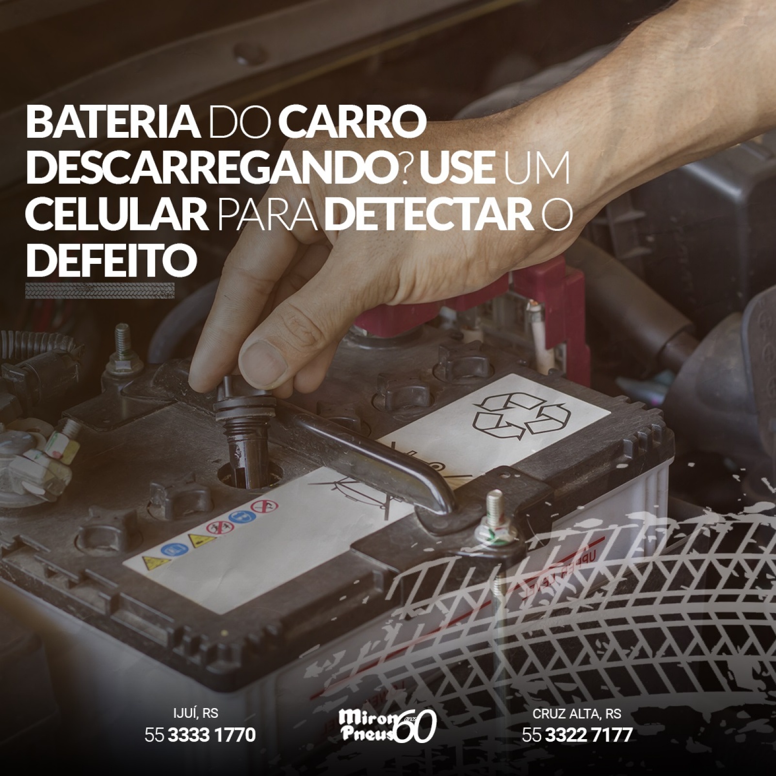 Bateria do carro descarregando? Use um Celular para detectar o defeito