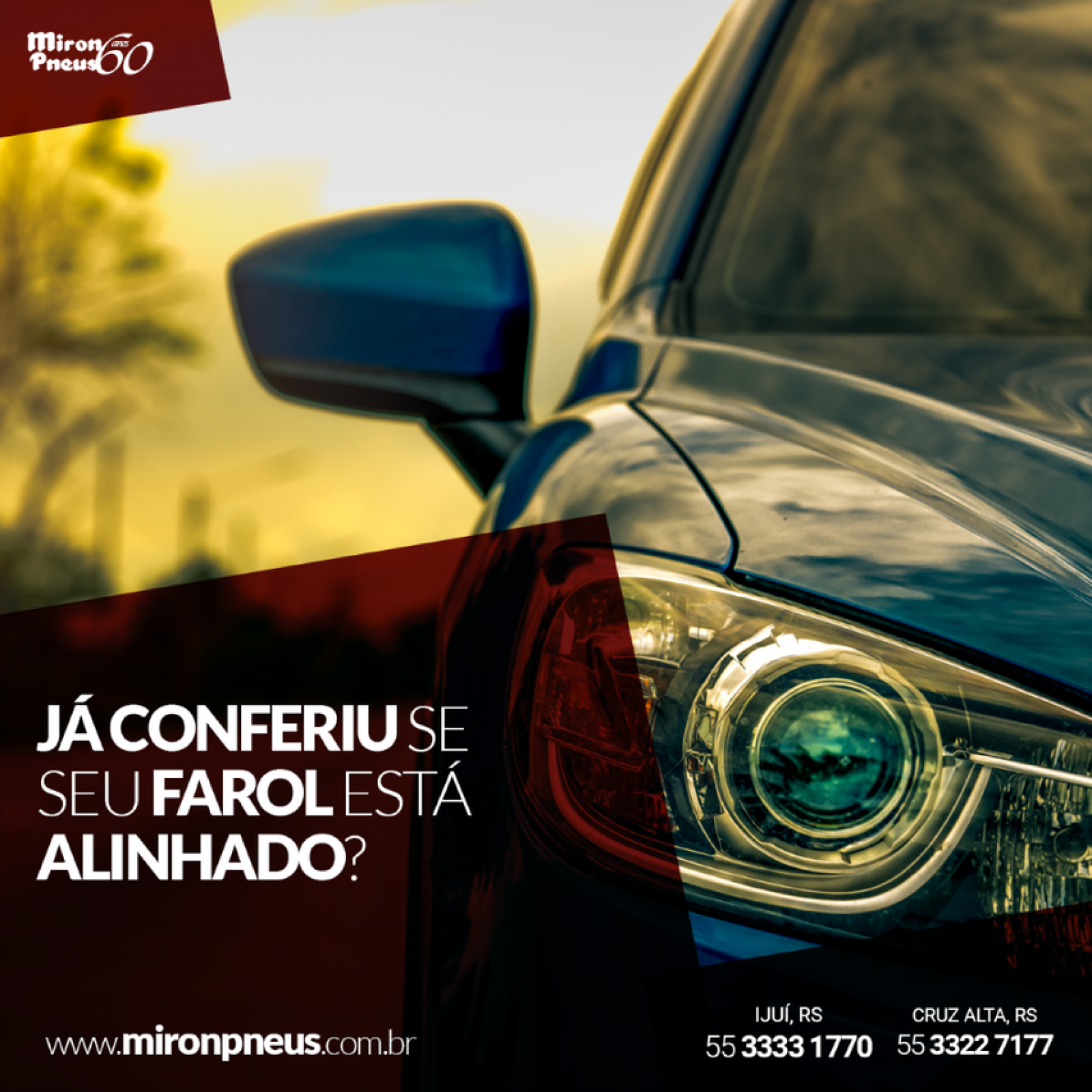 Já conferiu se o seu farol está alinhado? 