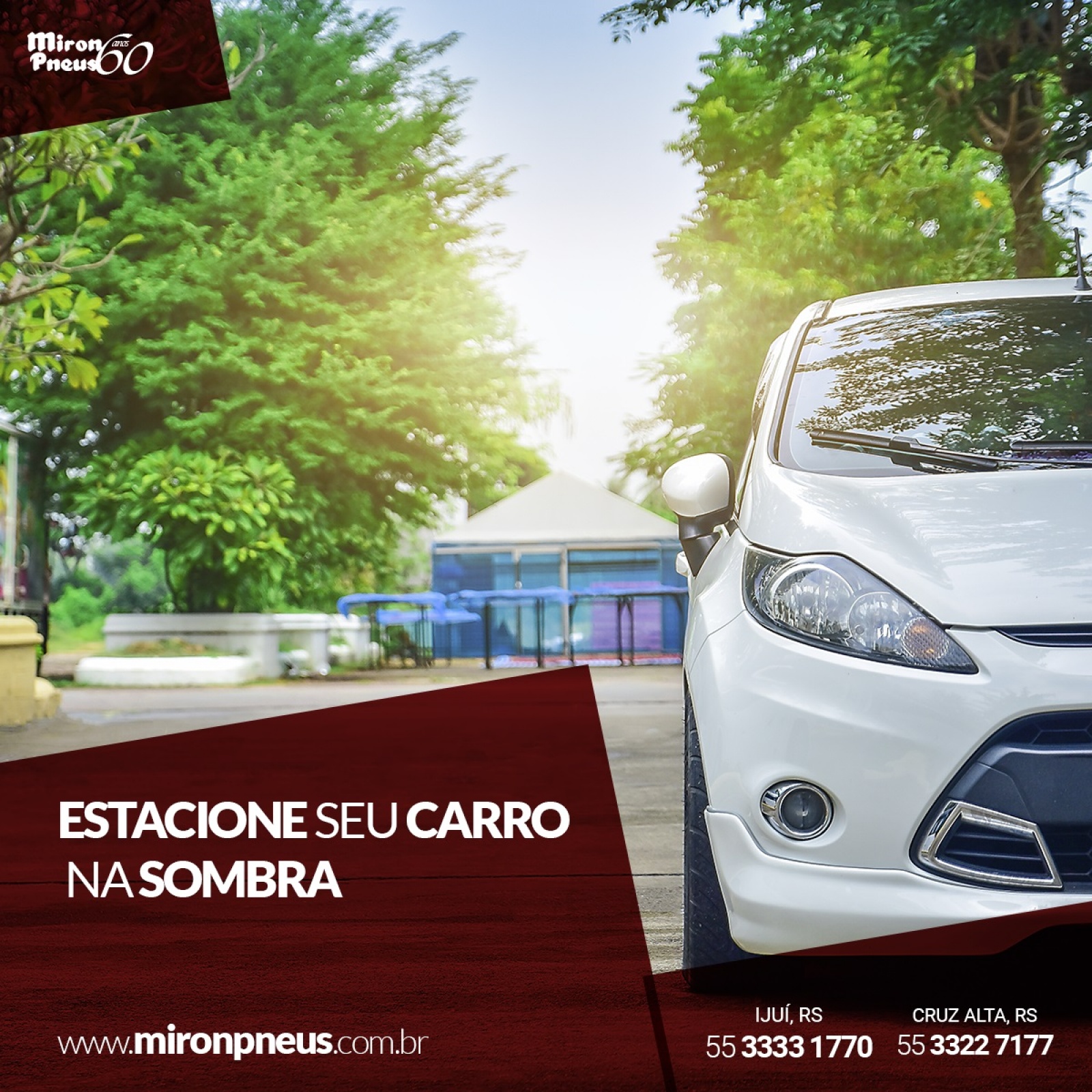 Estacione o seu carro na sombra