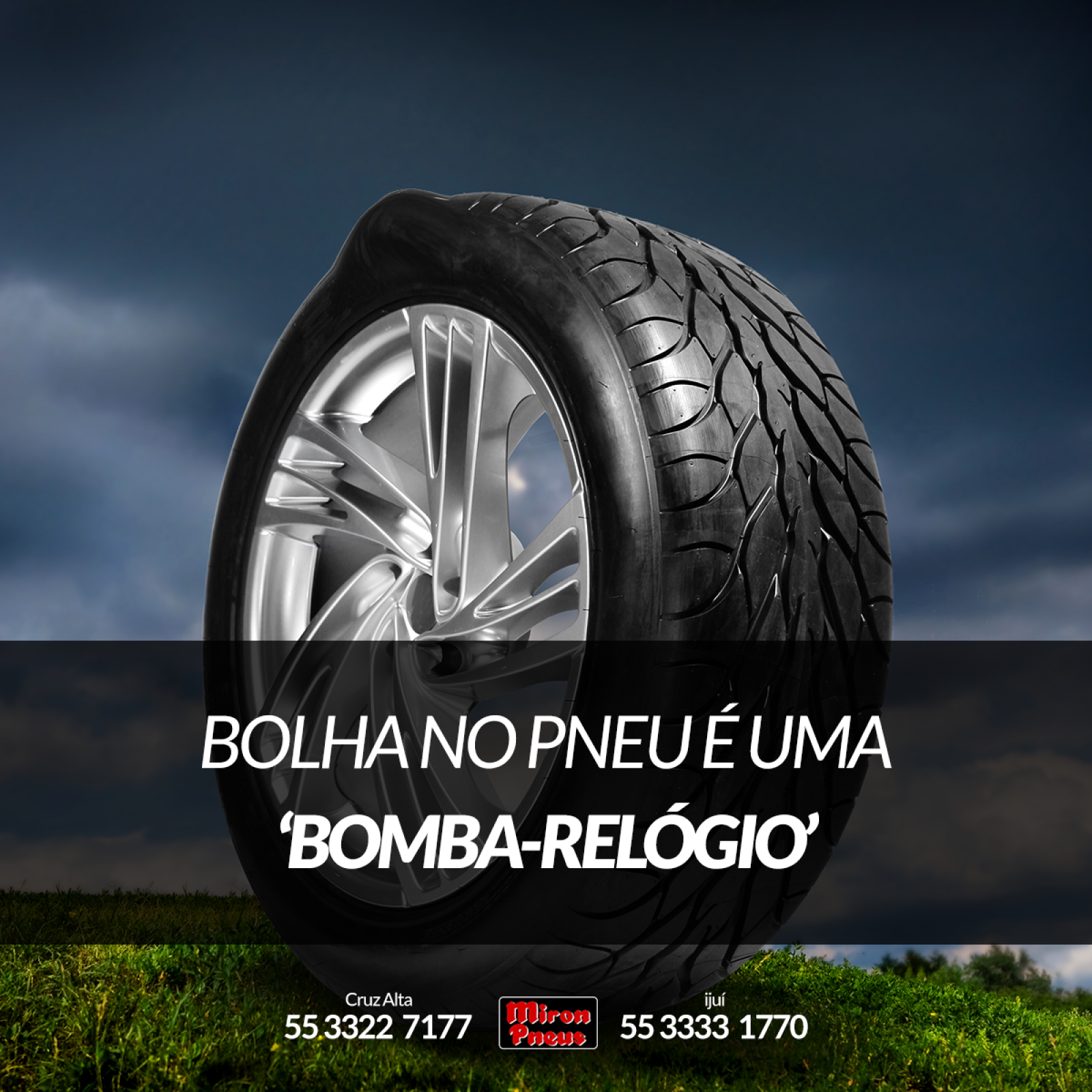 Bolha no pneu é uma ‘bomba-relógio’