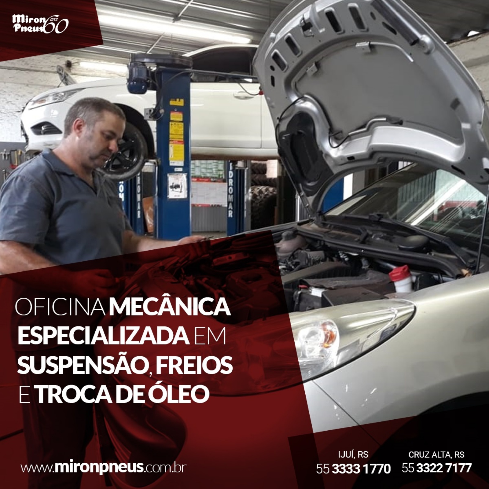 Oficina mecânica especializada em suspensão, freios e troca de óleo 