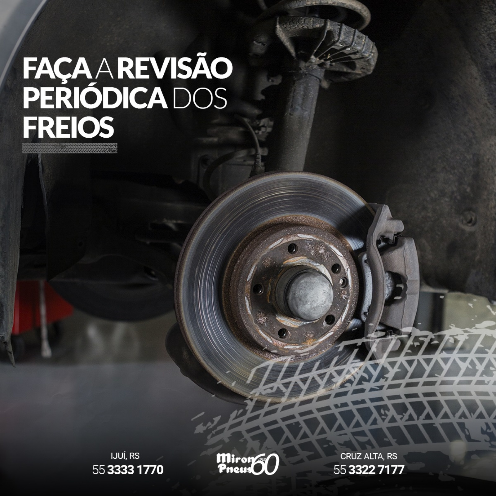 Faça a revisão periódica dos freios!