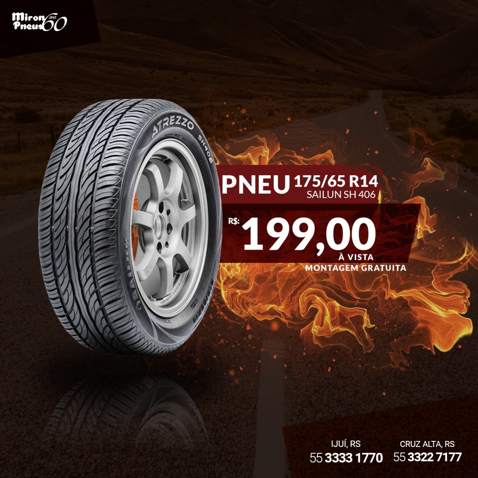 PNEU NOVO 175/65 R14 Sailun SH406