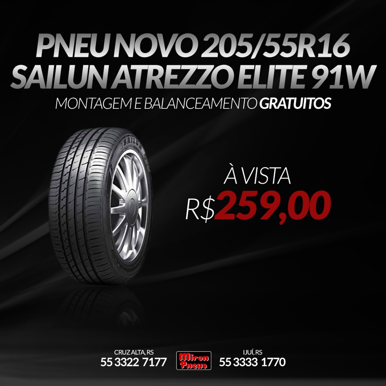 PNEU NOVO 205/55R16 Sailun Atrezzo 91W
